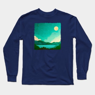 Full Moon Dreams And Mountains Of Green Long Sleeve T-Shirt